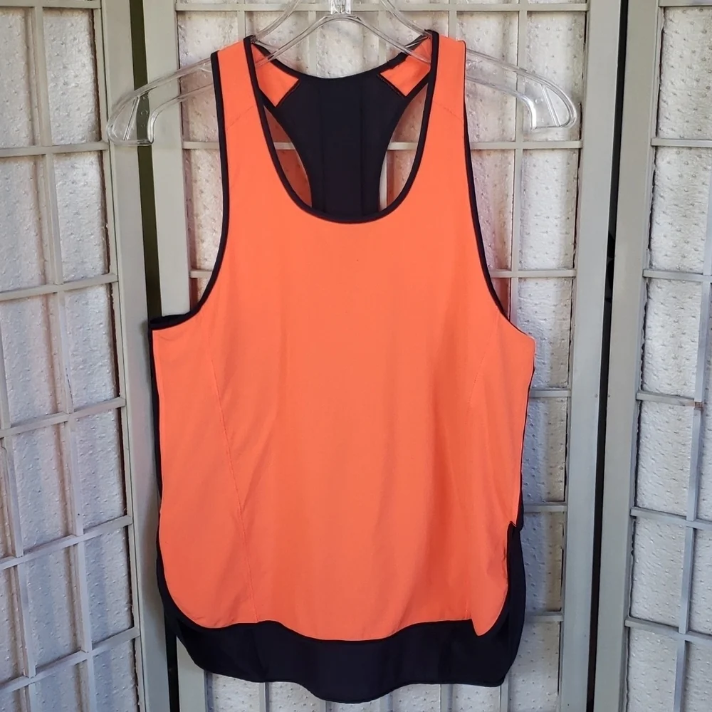 Lululemon Pump It Up Navy And Orange Tank Race Back Top